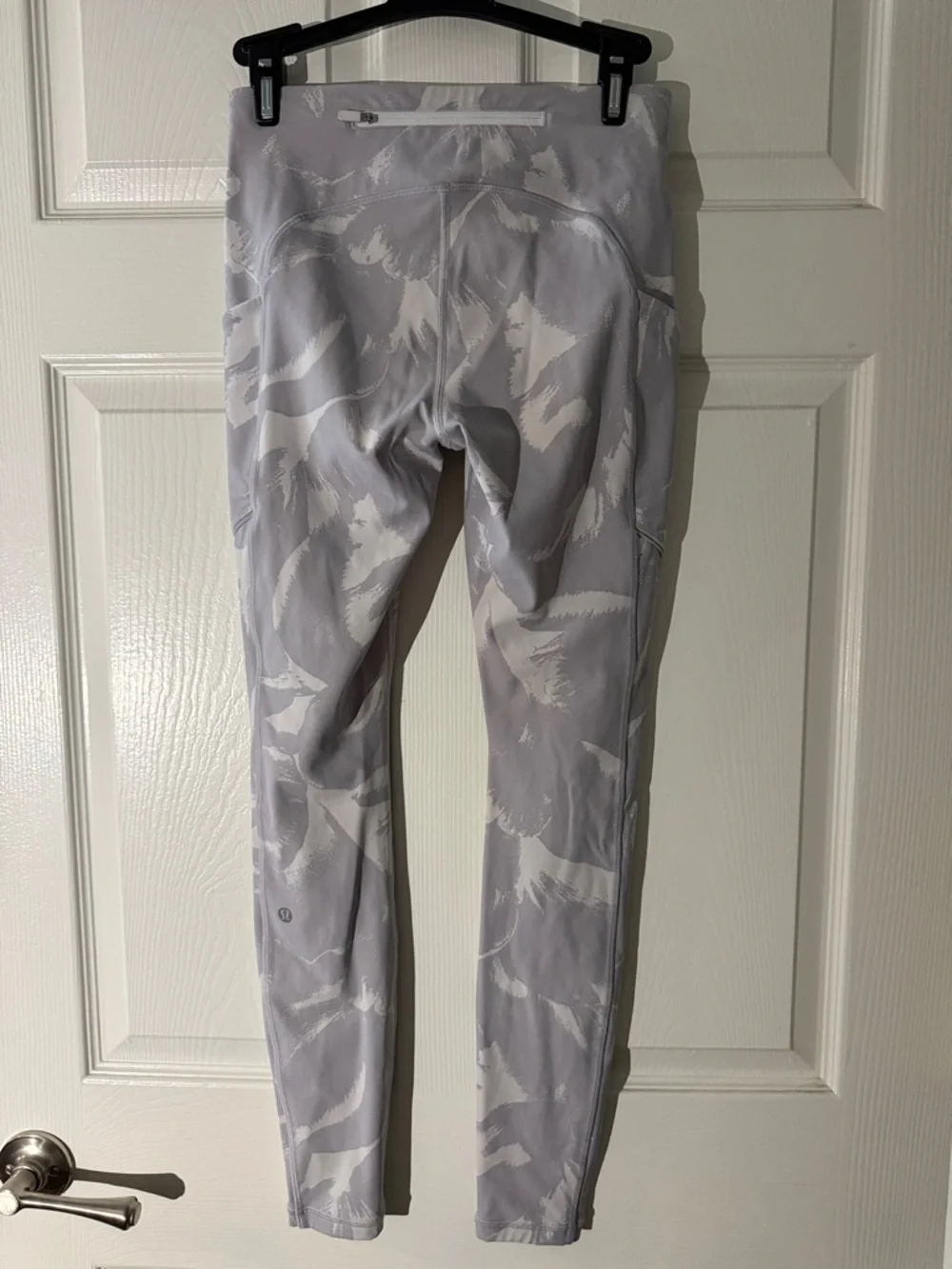 lululemon athletica Light Gray Printed High-Rise Leggings